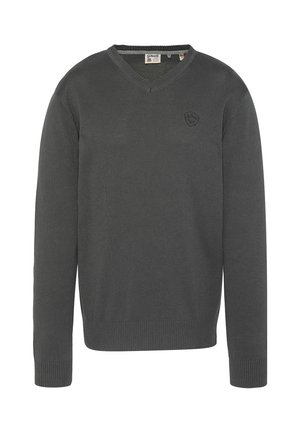 V NECK  - Maglione - antracite