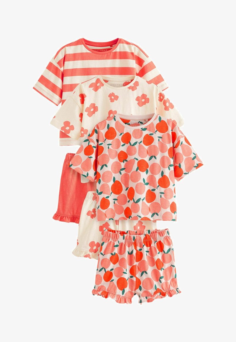 Next 3 PACK REGULAR FIT - Pidžamas komplekts - red cream floral stripe