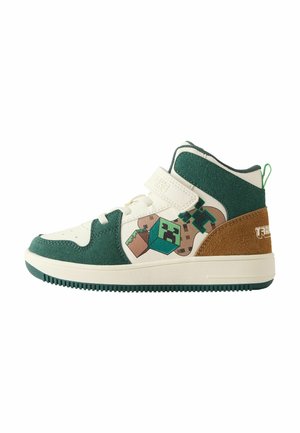 Next, MINECRAFT TOUCH CLOSE ELASTIC LACE HI-TOP TRAINERS - High-top trainers - white