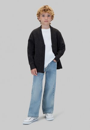 Calvin Klein Jeans, CALVIN KLEIN JEANS KIDS' ZIP-UP CARDIGAN JUMPER - Cardigan - black heather