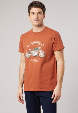 DEELUXE, AVENUE - T-shirt print - cognac