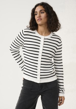 Cardigan - chalk black stripe