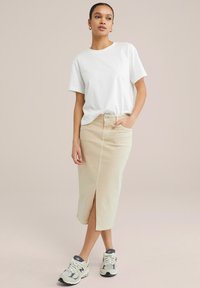WE Fashion BLUE RIDGE - Ozko oprijeto krilo - beige