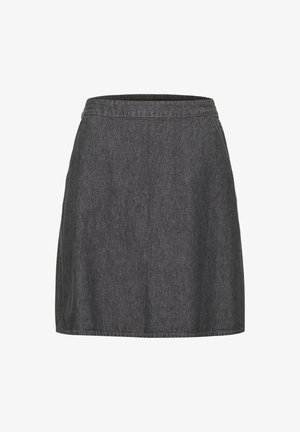 Tumedat teksaskotid lõdva istumisega, sirge siluetiga, peene tekstuuriga ning elastse vöökoha mugavuseks.