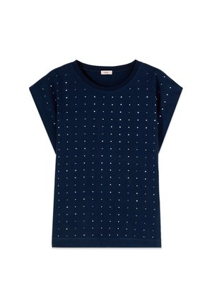 Oltre, T-SHIRT CON CRISTALLI - T-Shirt print - blu