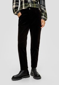 s.Oliver AUS STRETCH - Broek - schwarz