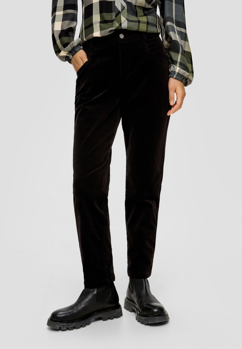 s.Oliver AUS STRETCH - Broek - schwarz