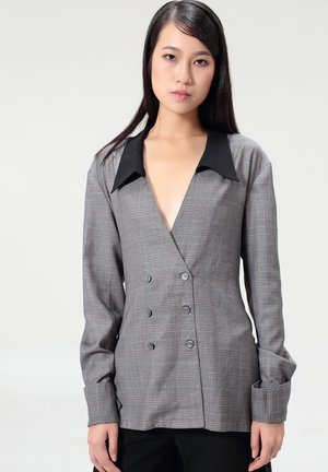 LONGUE À DOUBLE BOUTONNAGE - Manteau classique - anthracite