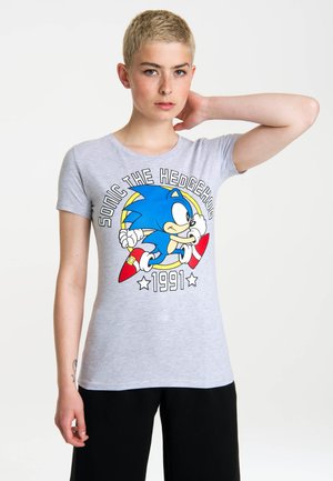 T-SHIRT MIT SONIC THE HEDGEHOG-PRINT - T-Shirt print - Heather gray