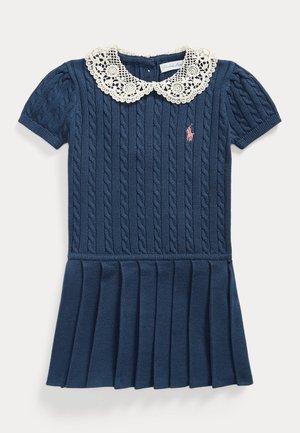 Polo Ralph Lauren, MINI-CABLE COTTON DRESS 0-2Y - Robe pull - rustic navy