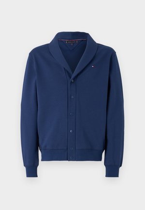 Tommy Hilfiger BONDED SHAWL CARDIGAN - Zip-up sweatshirt - preppy navy