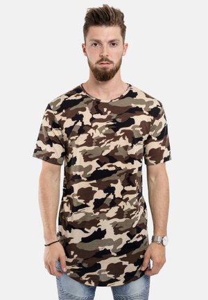 ROUND LONG - T-shirt med print - camouflage