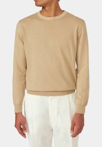 Oscar Jacobson VALTER ROUNDNECK - Stickad tröja - beige pine