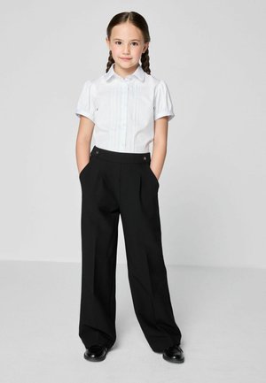 Clarks, REGULAR FIT - WIDE LEG WOVEN SCHOOL TROUSERS - Stoffhose - black