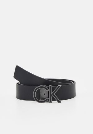 METAL INLAY - Pásek - black smooth/black textured