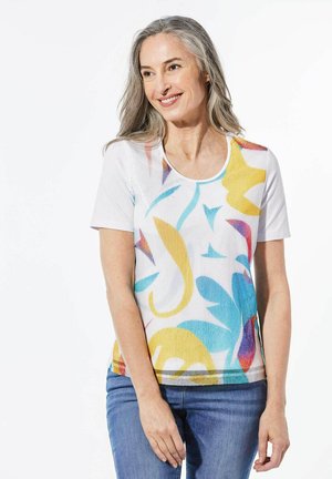 GOLDNER MIT RUNDHALSAUSSCHNITT - Print T-shirt - white