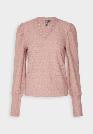 Pieces PCCHRISTY NEW - Pikkade varrukatega topp - woodrose