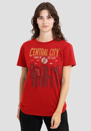 Cotton Soul, THE FLASH THE CENTRAL CITY - T-Shirt print - red