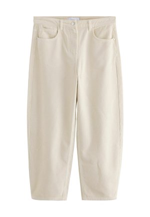 Next, CORDUROY BARREL LEG TROUSERS - Stoffhose - ecru