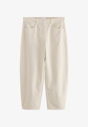 Next, CORDUROY BARREL LEG TROUSERS - Stoffhose - ecru