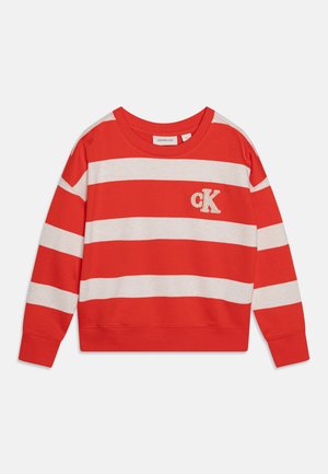 STRIPED MODERN COMFORT UNISEX - Sweatshirt - flaming chilly/oatmeal