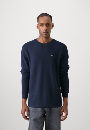 Tommy Jeans, WAFFLE TEE - Camiseta de manga larga - dark night navy