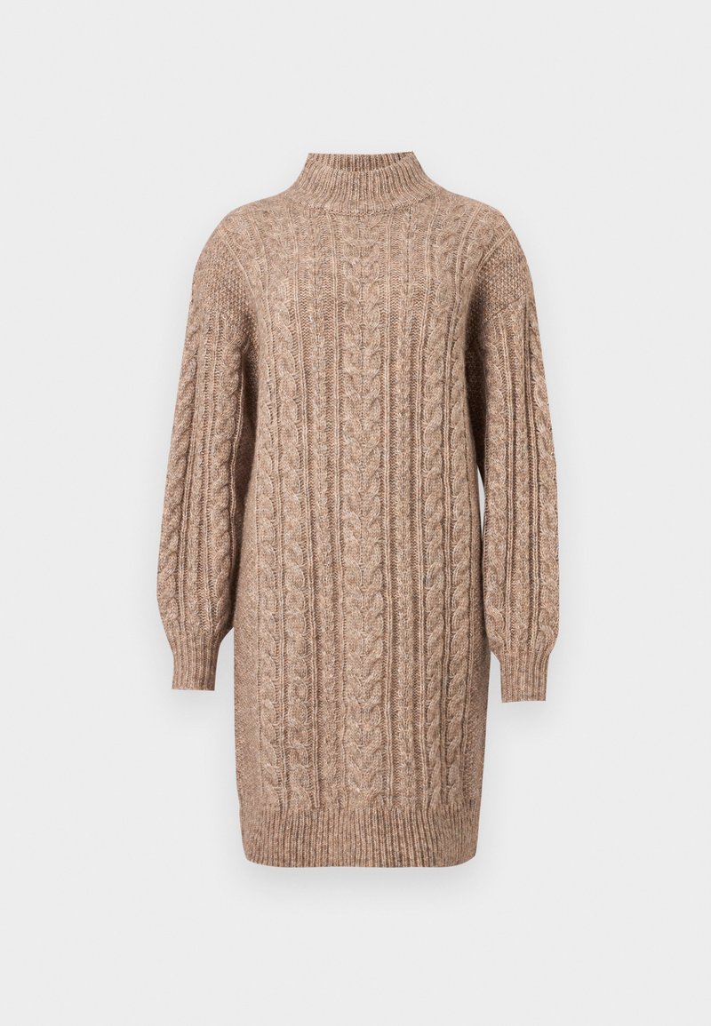 Only Gebreide jurk donkerbruin Only Gebreide jurk donkerbruin