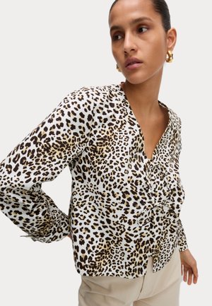 Marks & Spencer PURE COTTON PRINTED TIE - Bluse - brown mix