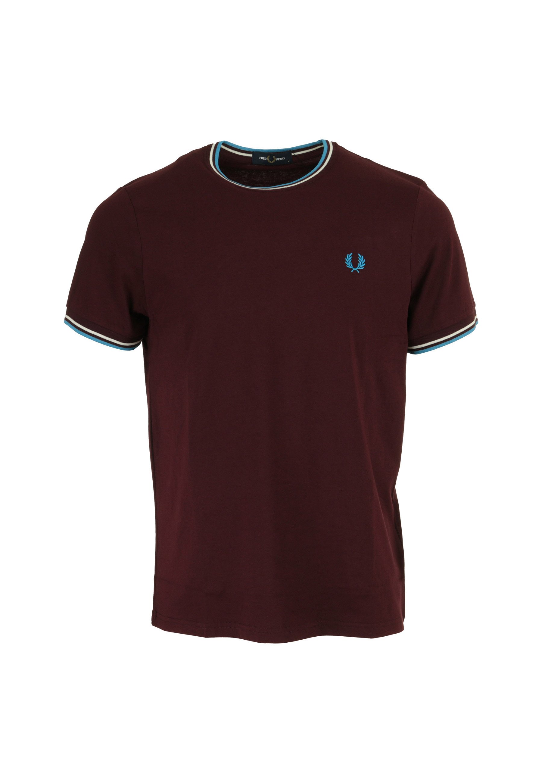 Fred Perry TWIN TIPPED Camiseta básica barbados/burdeos
