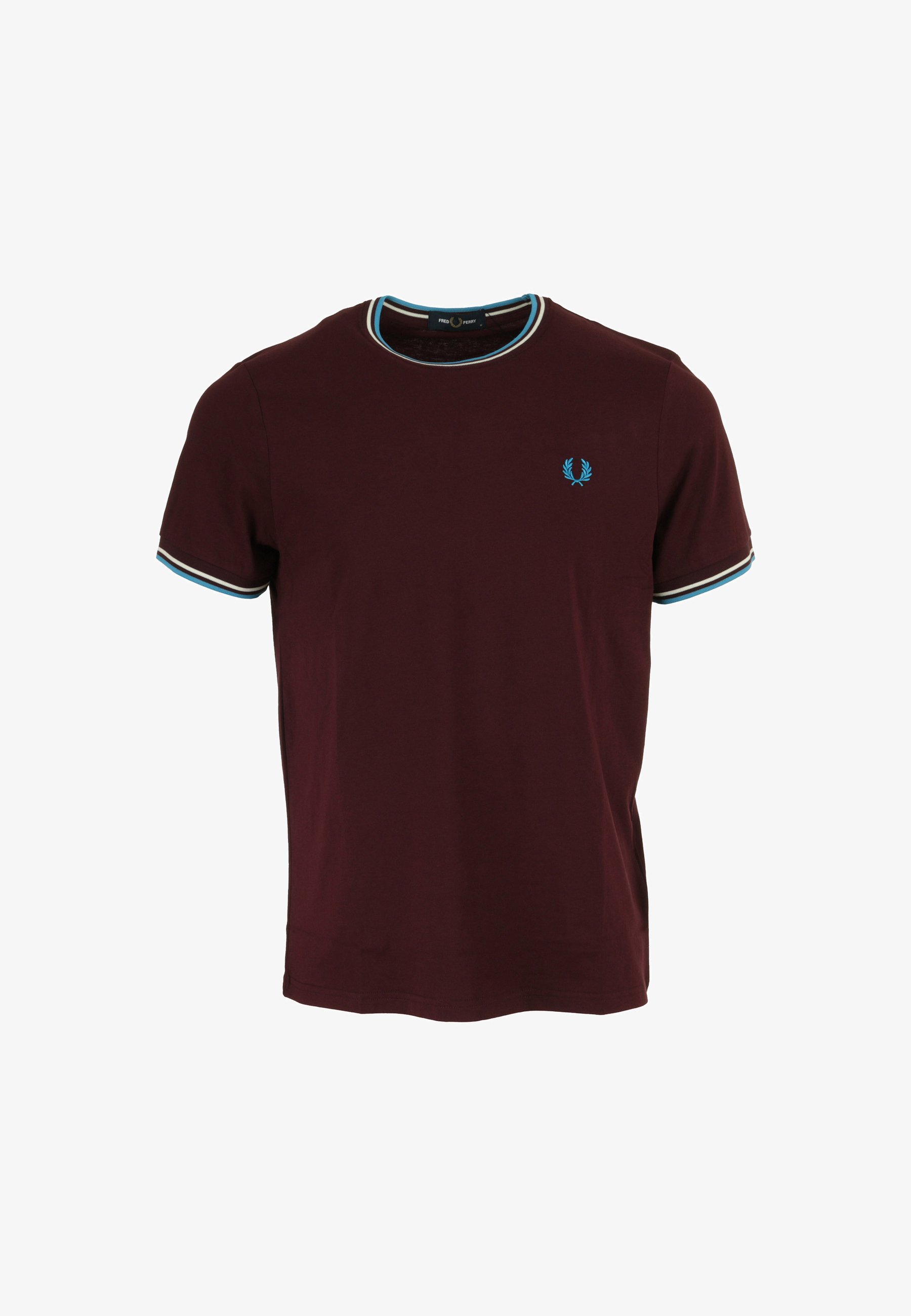 Fred Perry TWIN TIPPED Camiseta básica barbados/burdeos