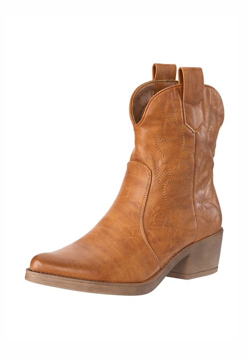 Bottes à hauts talons et bouts pointus en croute marron foncé | PECHE