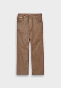WAX COATED UNISEX - Jeans straight leg - brown coffee quartz