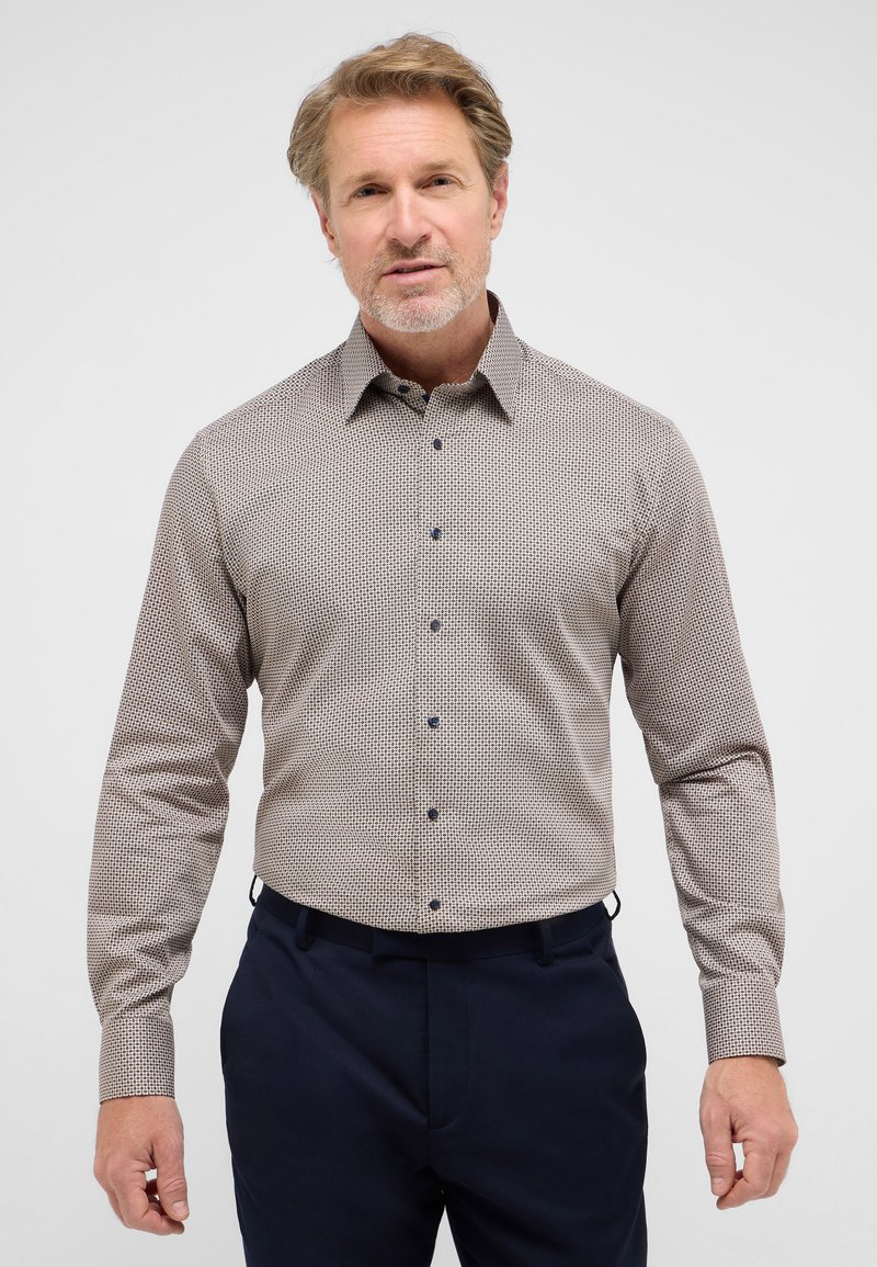 Eterna BAUMWOLLHEMD - MODERN FIT - Skjorter - dunkelbraun