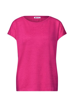 Street One, T-SHIRT MIT BOAT NECK UND SMOK-DETAIL - T-shirt basique - magenta dream