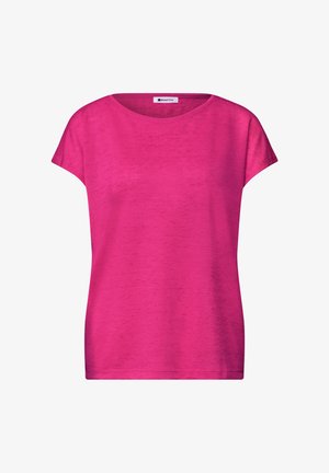 Street One, T-SHIRT MIT BOAT NECK UND SMOK-DETAIL - T-shirt basique - magenta dream