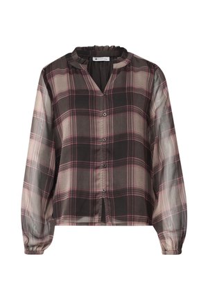 Street One, LANGARM CHIFFON-BLUSE MIT SPLIT NECK - Chemisier - sanded amber