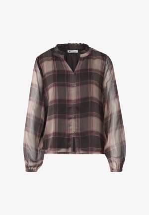 Street One, LANGARM CHIFFON-BLUSE MIT SPLIT NECK - Chemisier - sanded amber