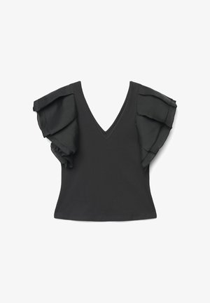 Calliope, T-SHIRT TINTA UNITA - T-shirt imprimé - ultrablack