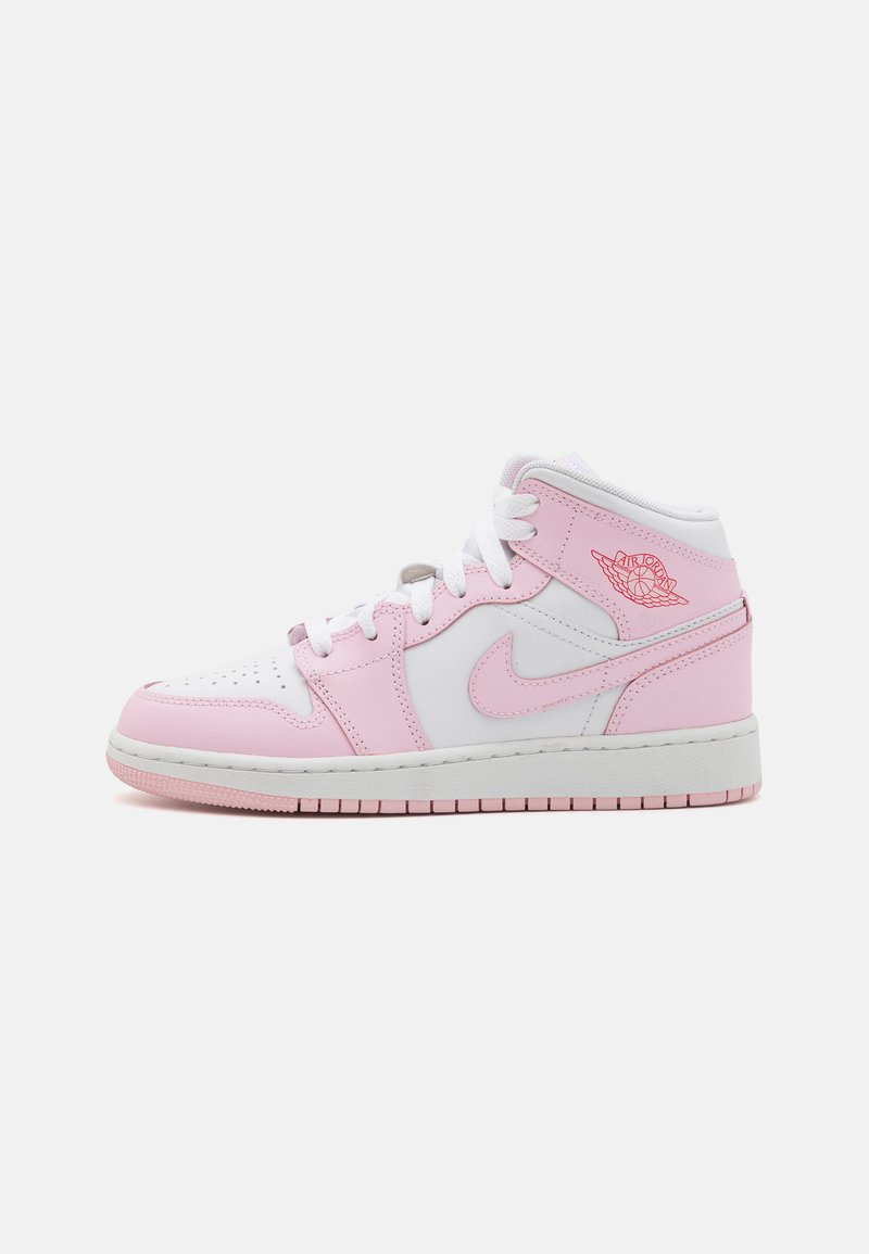 Jordan AIR JORDAN 1 MID UNISEX - Zapatillas altas - pink foam/white ...