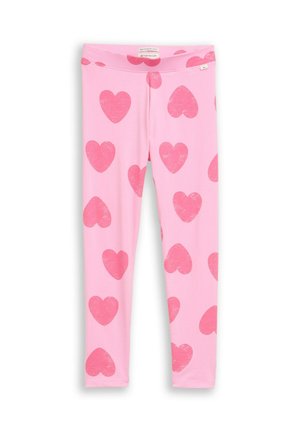 MIT HERZ-MUSTER - Legging - pink small heart print