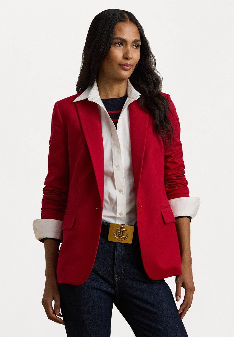 Lauren Ralph Lauren WOOL FLANNEL BLAZER - Žakete - festive red