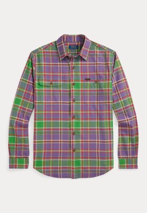 Polo Ralph Lauren, CUSTOM FIT PLAID OXFORD SHIRT - Chemise - purple green multi