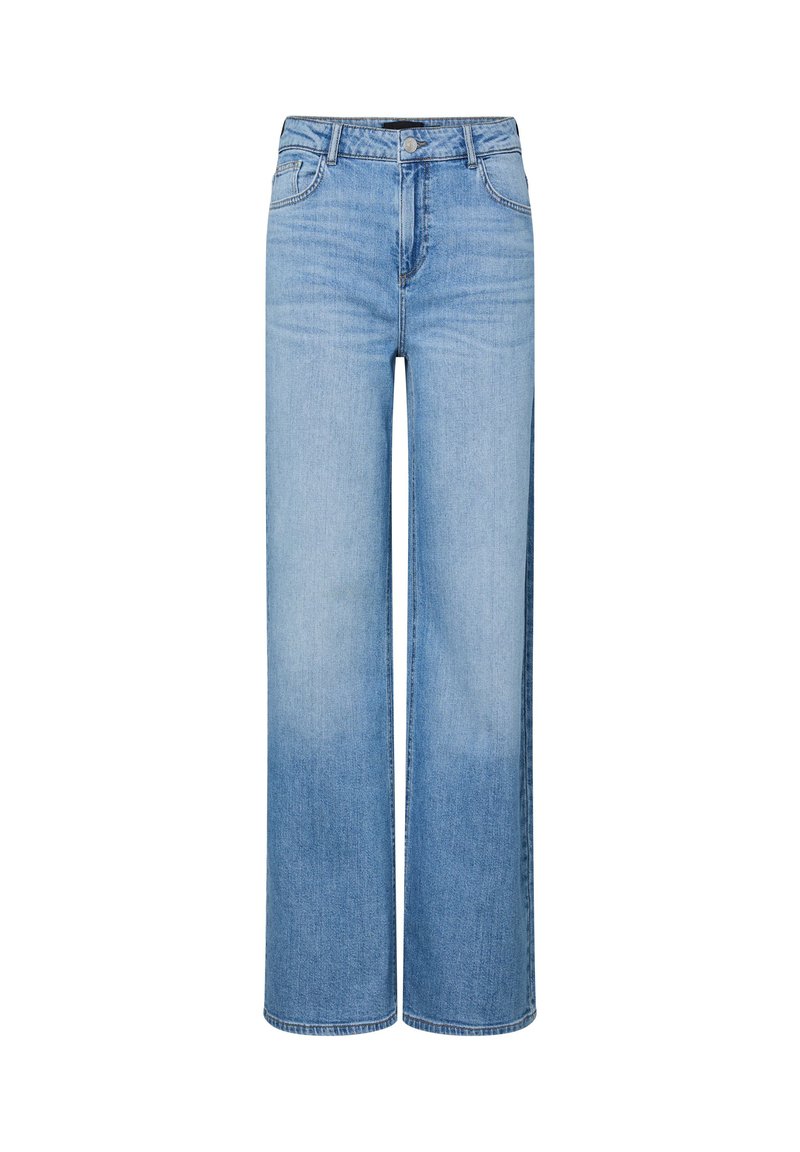 Pieces PCSILKE WIDE - Pernera ancha - light blue denim/denim azul claro ...