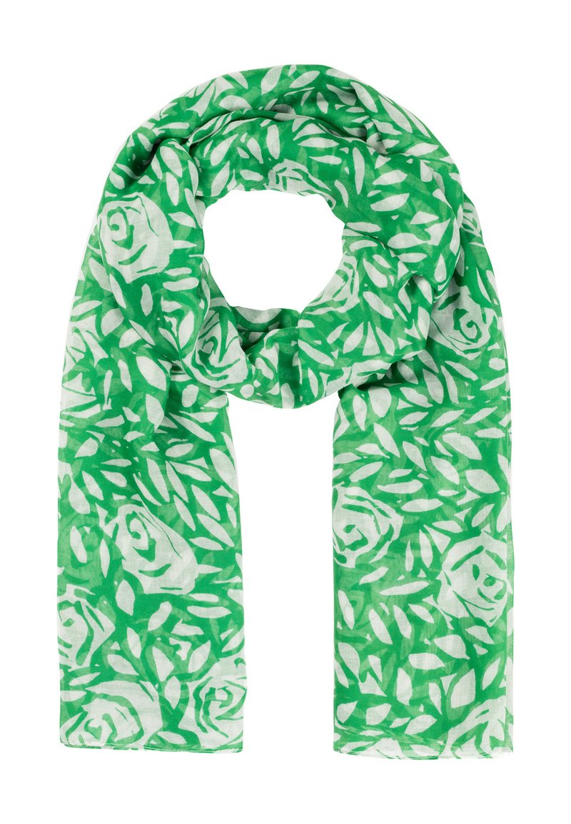 Damen Schals | HALLHUBER MIT ROSENPRINT Schal grün - ES50468 Damen Schals | HALLHUBER MIT ROSENPRINT Schal grün - ES50468
