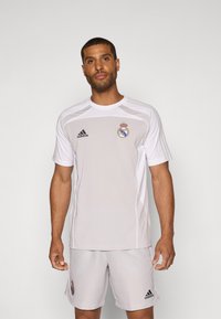 adidas Performance - REAL TEE - Club wear - solid grey/white Thumbnail Image 1