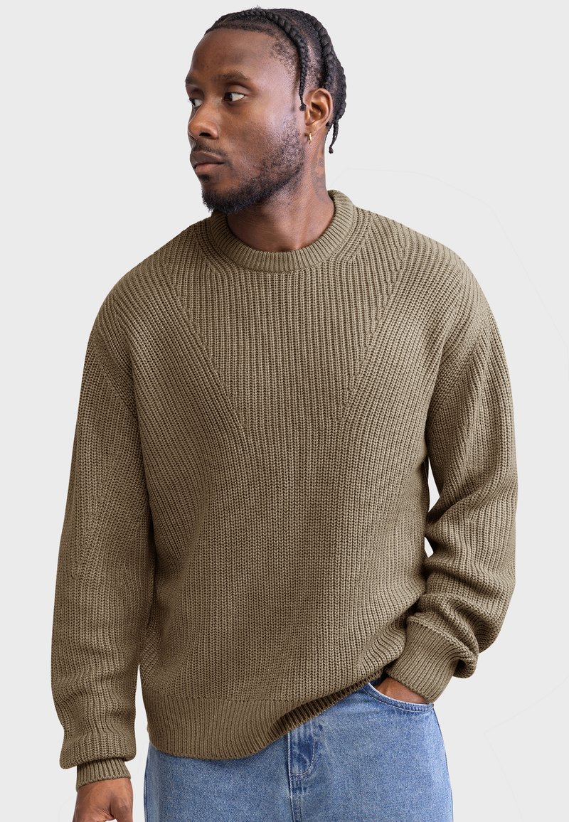 Redefined Rebel MILTON BOXY FIT - Striktrøje - sand