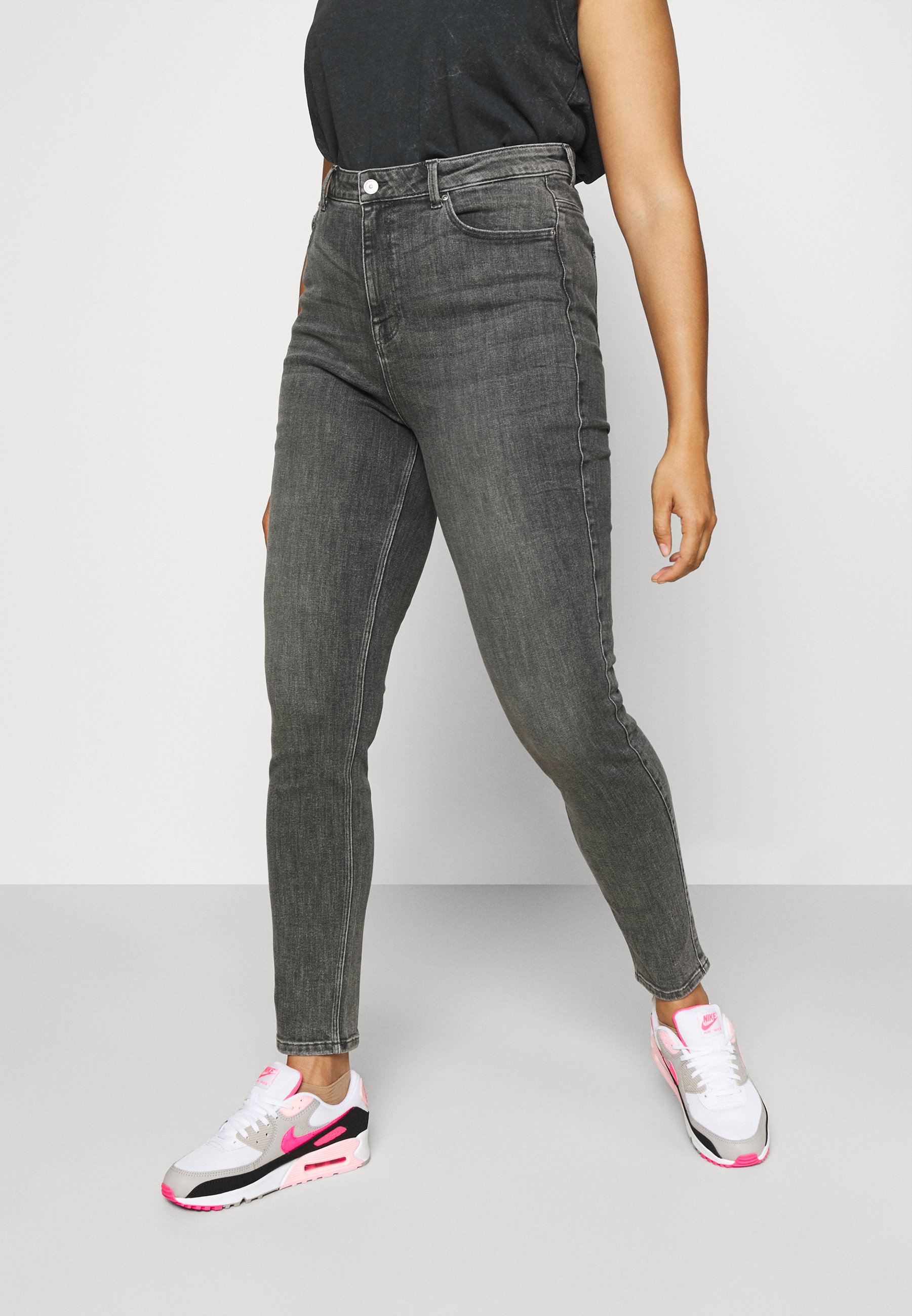 Pieces Curve PCLILI - Jeans slim fit - medium grey denim/grigio denim -  Zalando.it