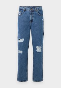 RETRO TAPERED WORKWEAR HEAVY DISTRESSED - Relaxed fit jeans - vintage indigo