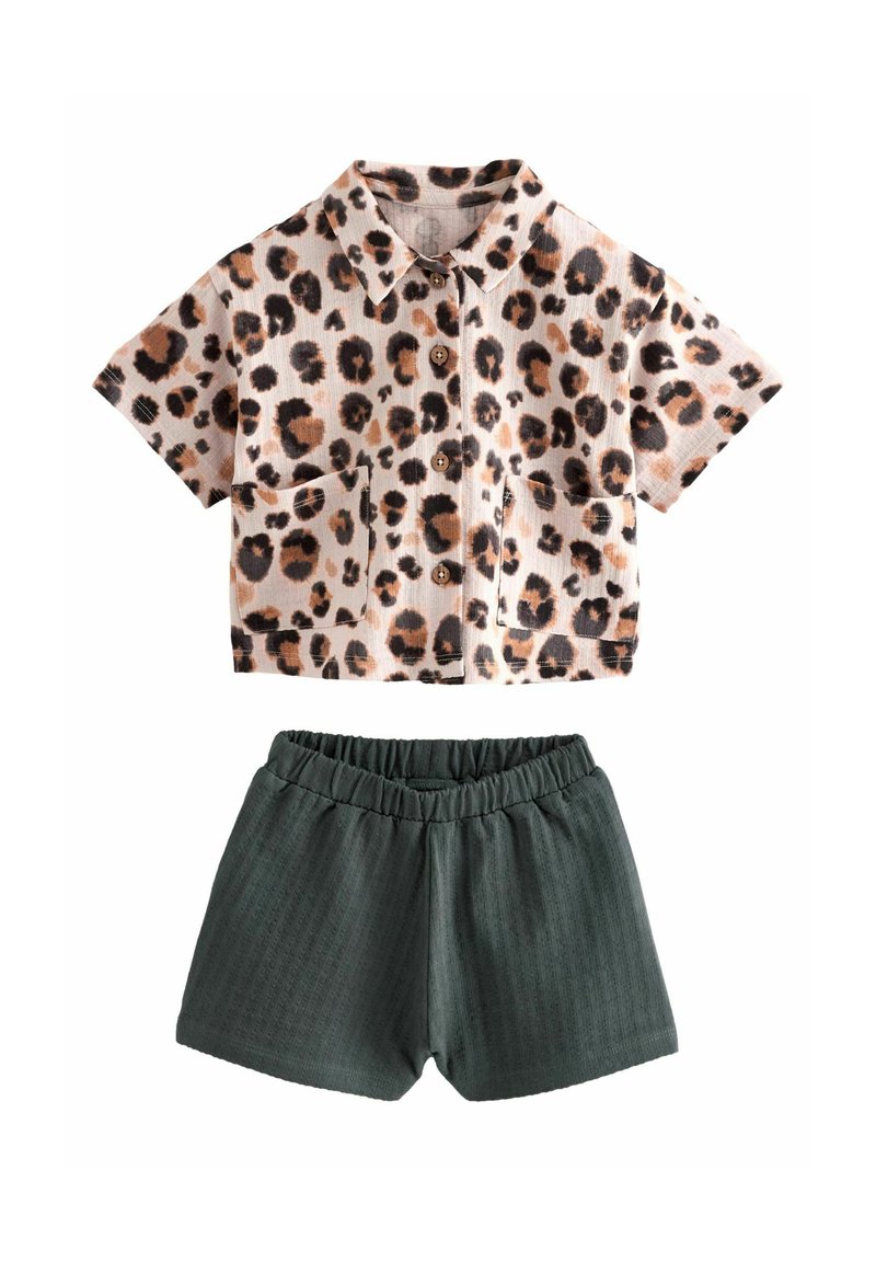 Next SHORT SLEEVE SET - REGULAR FIT - Kratke hlače - brown leopard print