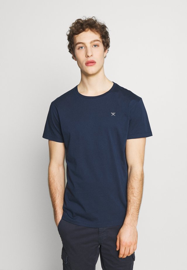 LOGO TEE - Basic T-shirt - navy/grey